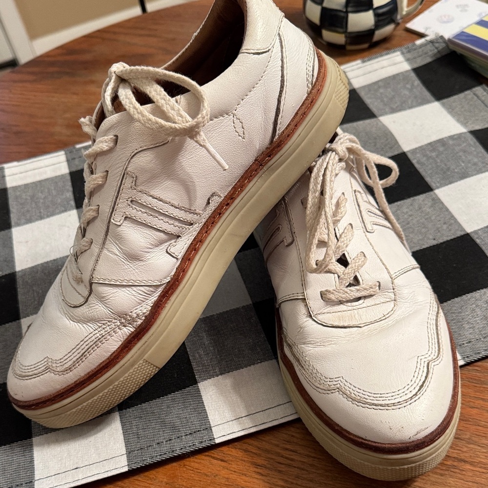 Lucchese White Leather Sneakers